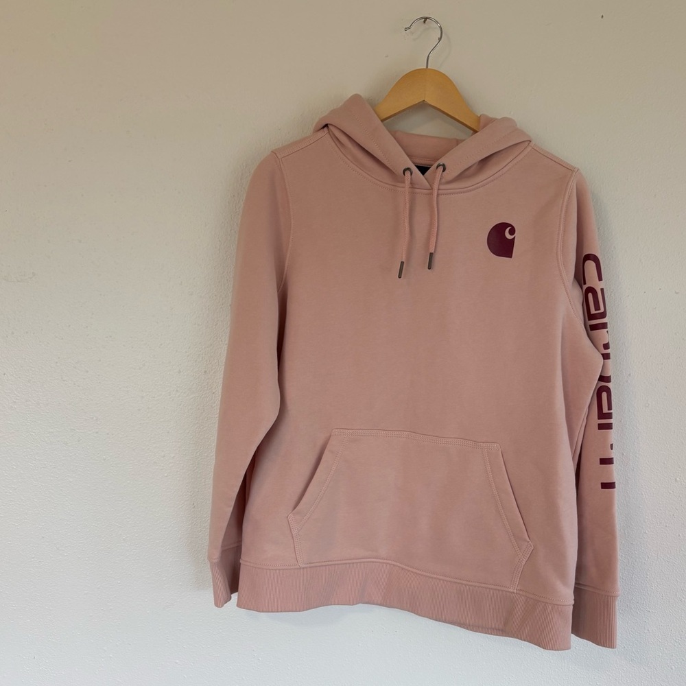 Carhartt Women's Light Pink Hoodie - Picture 2 of 6
